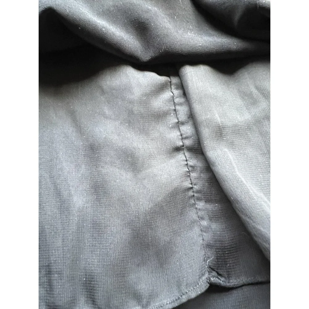 Arthropolgie Staring At Stars Hi-Low Skirt Layered Sheer Chiffon Size S Black - Picture 6 of 8